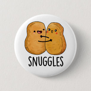 Snuggles Funny Nugget Couple Pun Ronde Button 5,7 Cm