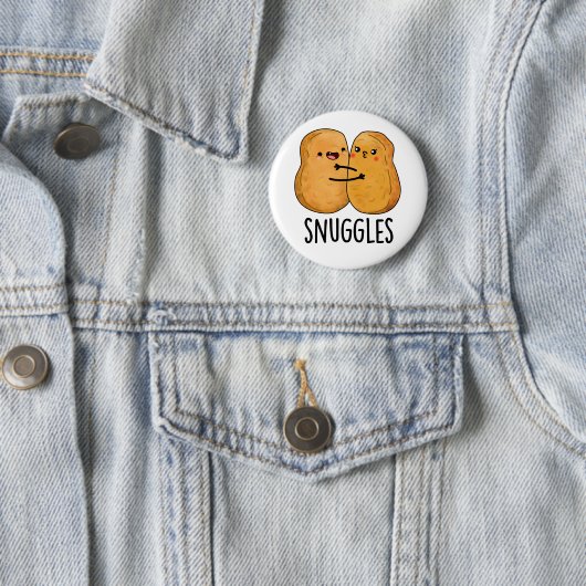 Snuggles Funny Nugget Couple Pun Ronde Button 5,7 Cm (In situ)