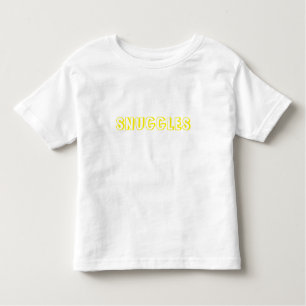 "Snuggles" gele letters Kinder Shirts