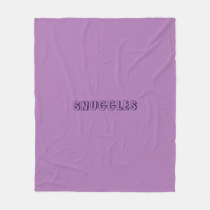 "Snuggles" lavender paars violet Fleece Deken