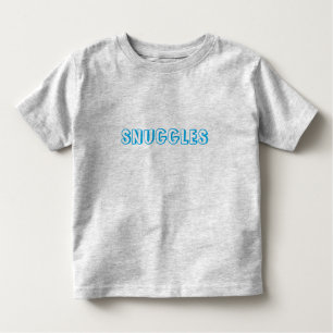 "Snuggles" Lichtblauwe letters Kinder Shirts