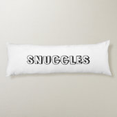 "Snuggles" Zwart wit Lichaamskussen (Achterkant)