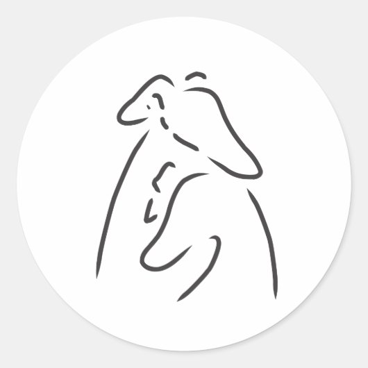 Snuggling Greyhounds Stickers (Voorkant)