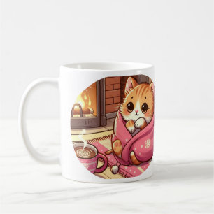 Snuggly Tabby Cat beroemd gemaakt door The Firepla Koffiemok