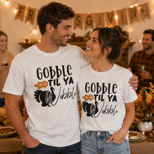 Snuif tot je wobbelt, Grappige Friendsgiving T-shirt