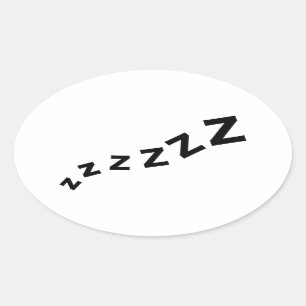 Snurken zzz ovale sticker