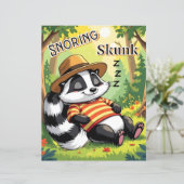 snurkende stinkdier | Schattigee Cartoon Kind Nurs (Staand voorkant)