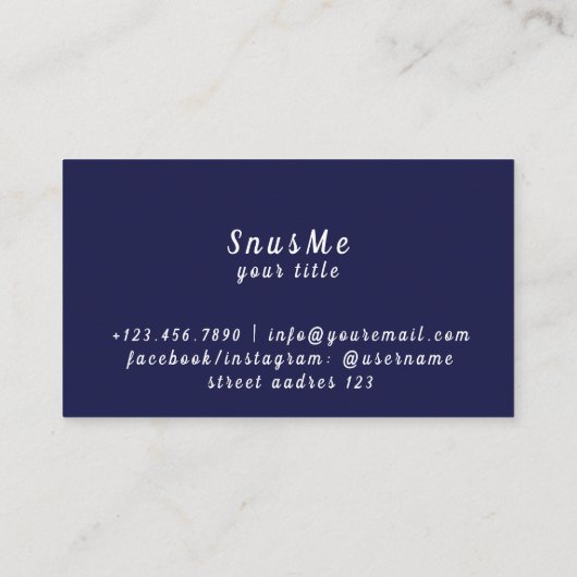 Snus Shop Tabak Vape Rook CBD olie Visitekaartje (Achterkant)