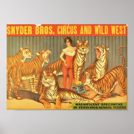 Snyder Bros. Circus en Wild West Poster (Voorkant)
