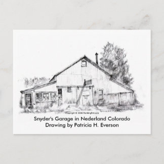Snyder's Garage, Briefkaart