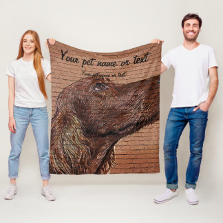 So cool and beautiful, Irish Setter Dog Fleece Deken