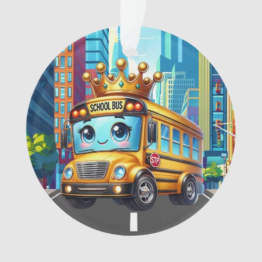 SO CUTE Ornement de bus scolaire (devant)