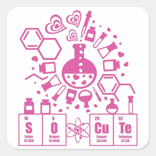 SO_CuTe Vierkante Sticker (Voorkant)