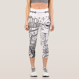 So Demure™ Leggings Capri DIY Taille Haute Peint