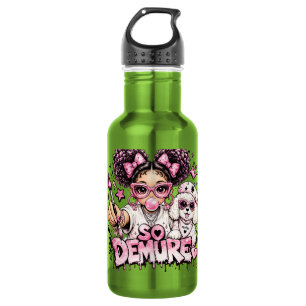 So Demure™ Roze Glam Girl Bubblegum Skinny Tumbler Waterfles