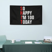 So Happy I'm 100 100e anniversaire bannière / toil (Salon professionnel)