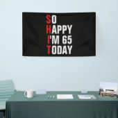 So Happy I'm 65 65e anniversaire bannière / fond (Salon professionnel)