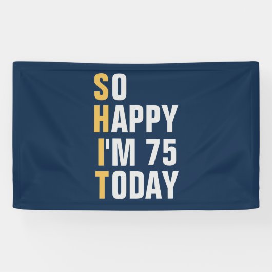 So Happy I'm 75 75e anniversaire bannière / fond (Horizontal)
