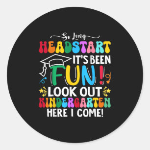 So Long Headstart Afstuderen 2025 Kindergarten Haa Ronde Sticker