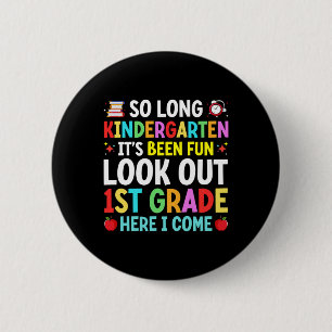 So Long Kindergarten Afstuderen Afstuderen Leraar Ronde Button 5,7 Cm