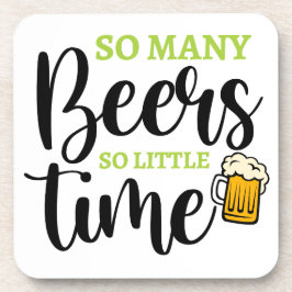 So Many Beers Onderzetter Set – Funny Beer Quote B