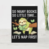 So Many Books Little Time Nap First Sloth Kaart (Voorkant)