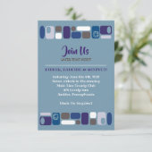 SO MOD Bar Mitzvah Reception Kaart (Staand voorkant)