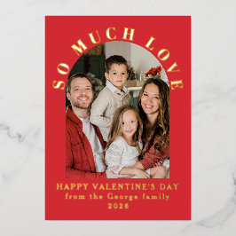So Much Lovely Valentine Family Custom Folie Feestdagenkaart