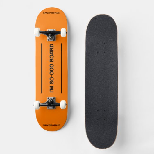 ...SO-OO board skateboard : orange brûlé (Recto)