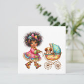 SO Precious Baby Buggy thème Invitation (Debout devant)