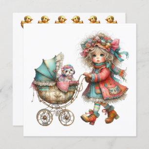 SO Precious Baby Buggy thème Invitation