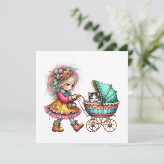 SO Precious Baby Buggy thème Invitation (Debout devant)