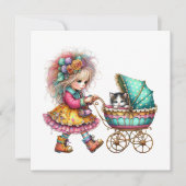 SO Precious Baby Buggy thème Invitation (Devant)