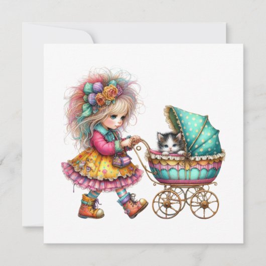 SO Precious Baby Buggy thème Invitation (Devant)