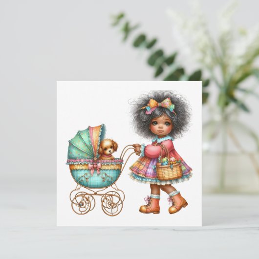 SO Precious Baby Buggy thème Invitation (Debout devant)