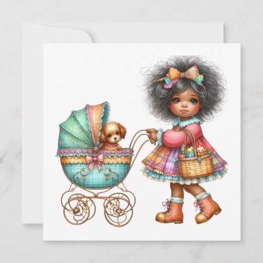 SO Precious Baby Buggy thème Invitation (Devant)