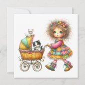 SO Precious Baby Buggy thème Invitation (Devant)