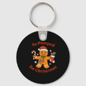 So Pumped For Christmas T1d Funny Diabetic Gingerb Sleutelhanger (Voorkant)