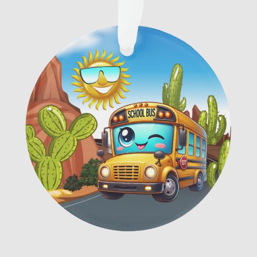 SO SCHATTIGE Ornament van de schoolbus (voorkant)