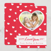So Sweet Hearts Valentine Carte photo / Rouge (Devant / Derrière)