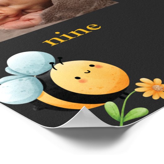 So Sweet to be One 12 mois Photo Collage Poster (Coin)