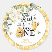So Sweet to Be One 1st Birthday Ronde Sticker (Voorkant)