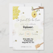 so sweet to be two- bee edit birthday invitation (Devant)