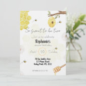 so sweet to be two- bee edit birthday invitation (Debout devant)