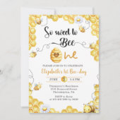 So Sweet To Bee first Birthday Invitation (Devant)