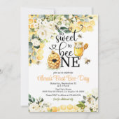 So Sweet to Bee One 1st Birthday Invitation (Devant)