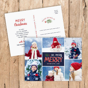 So Very Merry Holiday Photo Collectionner Carte Po