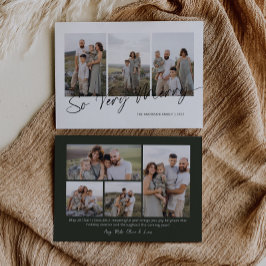 So Very Merry Modern Elegant Script Christmas Feestdagenkaart