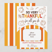So Very Thankful Fall Thanksgiving Gift Card Holde Kaart (Voorkant / Achterkant)