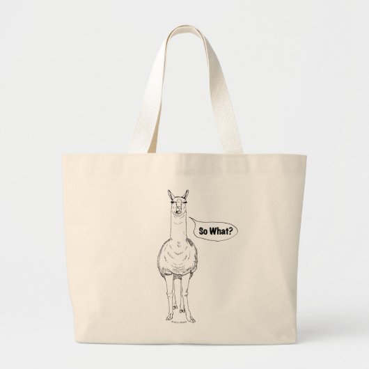"So What?" Llama Toto Bag Grote Tote Bag (Voorkant)